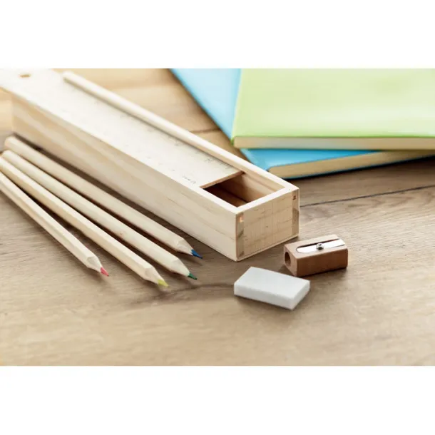 TODO SET Stationery set in wooden box Wood