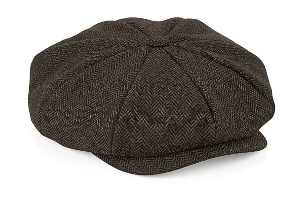  Heritage Bakerboy Cap - Beechfield Brown Herringbone