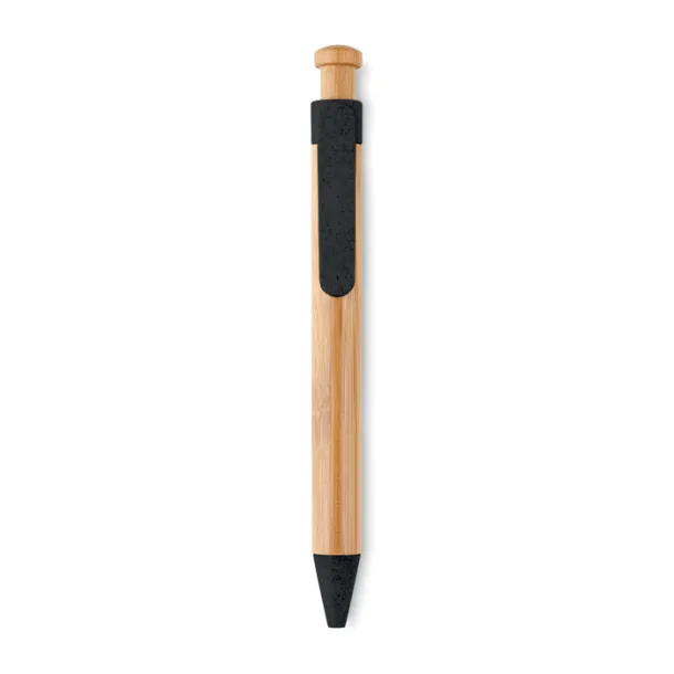 TOYAMA Bamboo/Wheat-Straw PP ball pen Black