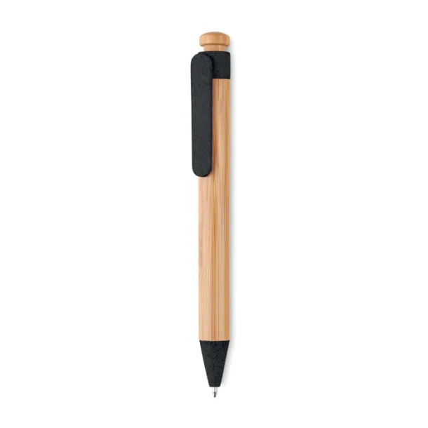 TOYAMA Bamboo/Wheat-Straw PP ball pen Black