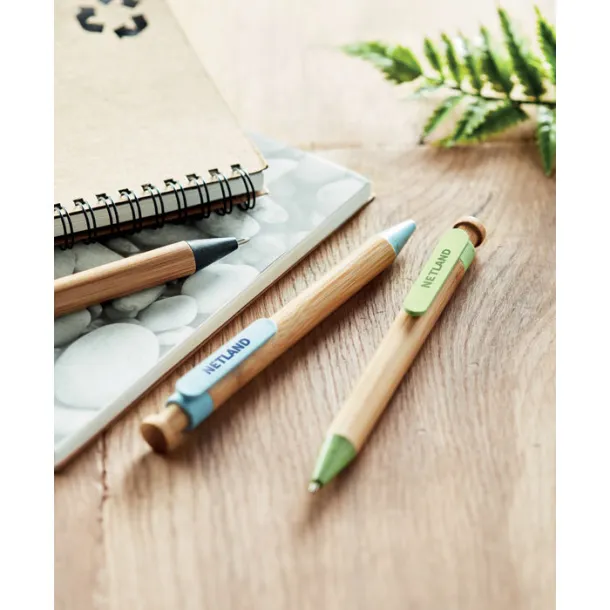 TOYAMA Bamboo/Wheat-Straw PP ball pen Blue