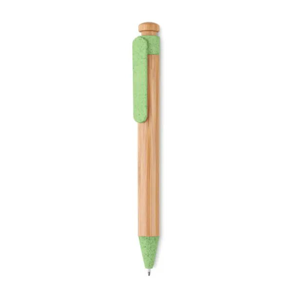 TOYAMA Bamboo/Wheat-Straw PP ball pen Green