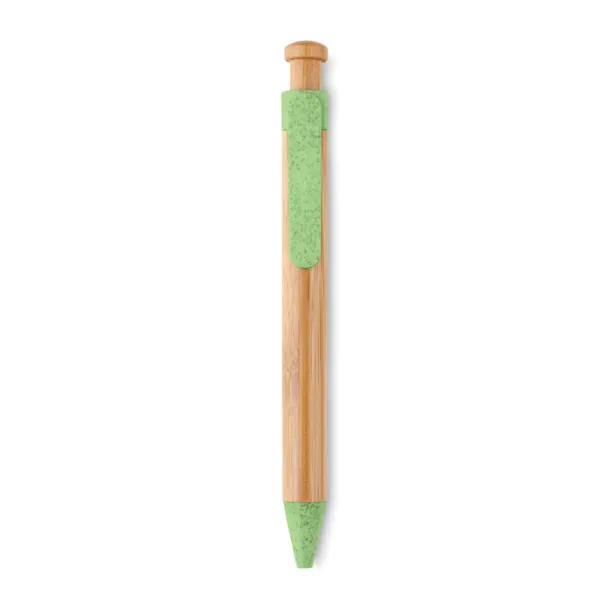 TOYAMA Bamboo/Wheat-Straw PP ball pen Green