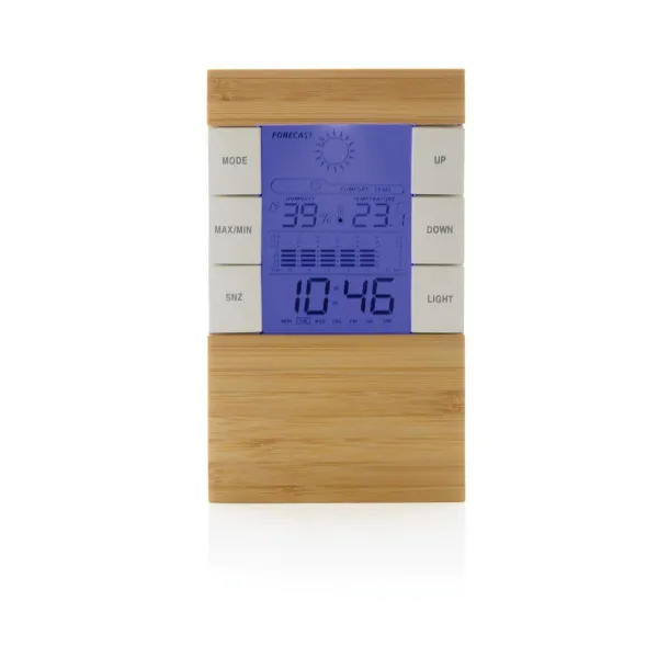  Utah RCS rplastic and FSC® bamboo weather station - XD Collection Brown 