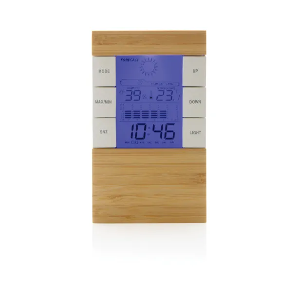  Utah RCS rplastic and FSC® bamboo weather station - XD Collection Brown 