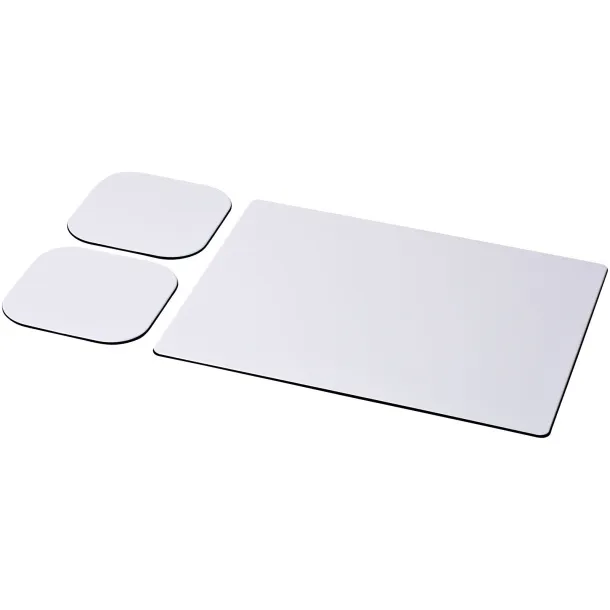 Brite-Mat® mouse mat and coaster set combo 3 - Brite-Mat® Solid black