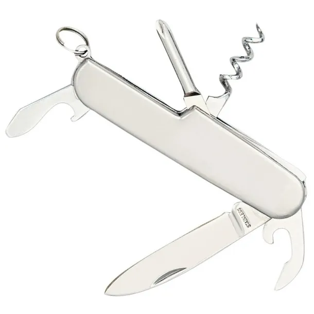  Multifunctional tool, pocket knife, 6 functions silver