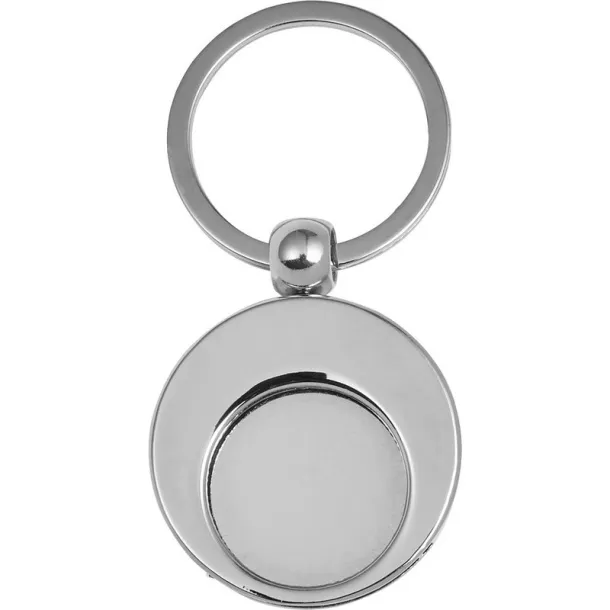  Keyring with shopping cart coin Srebrna