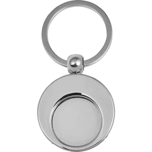  Keyring with shopping cart coin Srebrna