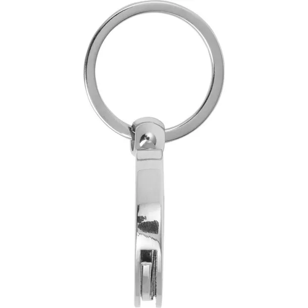  Keyring with shopping cart coin Srebrna
