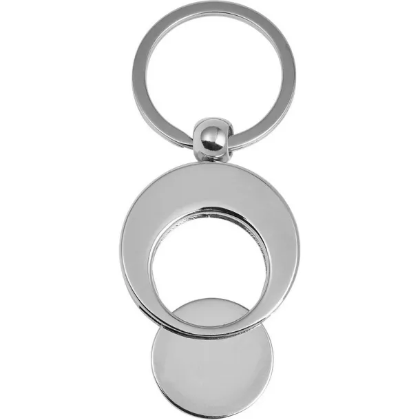  Keyring with shopping cart coin silver