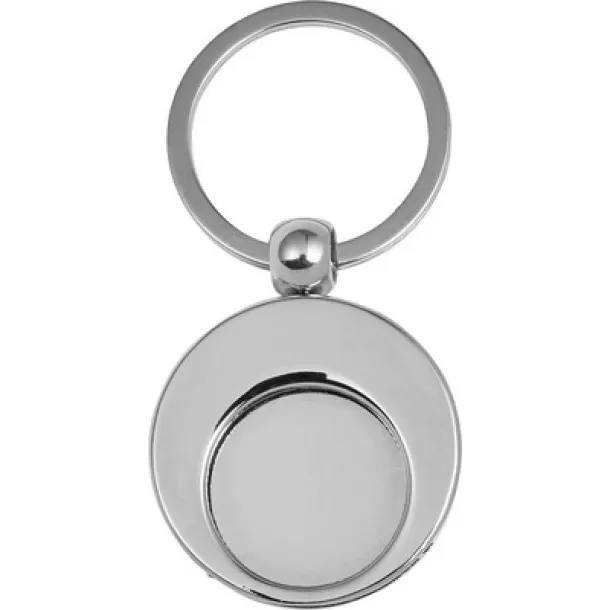  Keyring with shopping cart coin Srebrna
