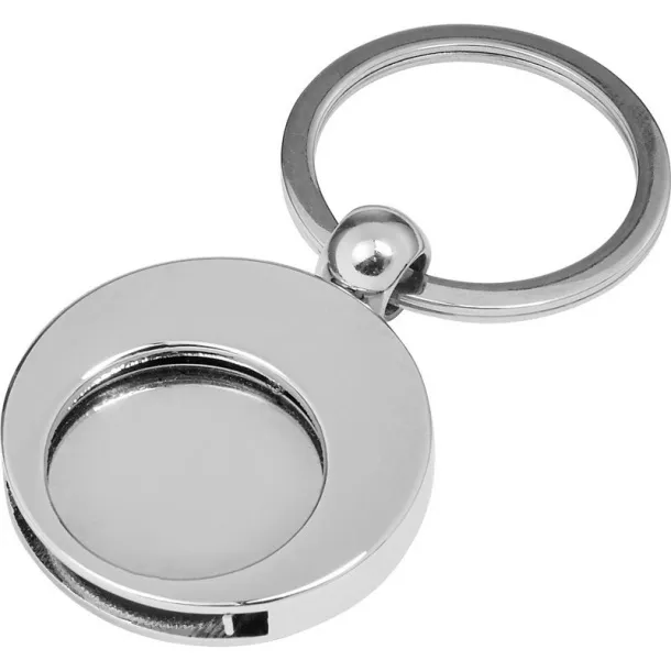  Keyring with shopping cart coin silver