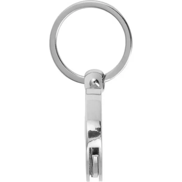  Keyring with shopping cart coin silver