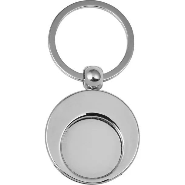  Keyring with shopping cart coin silver