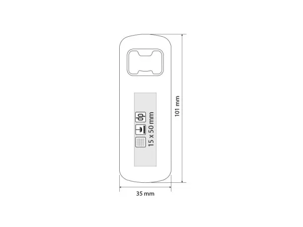 CAN plastic bottle and can opener with magnet White