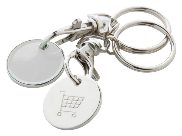 Eurocoin trolley coin keyring White