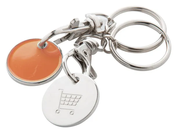 Eurocoin trolley coin keyring Orange