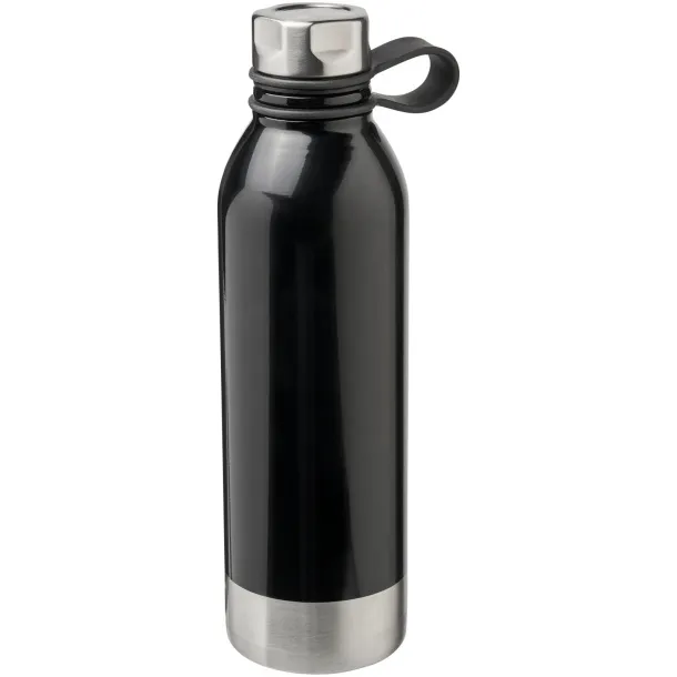 Perth 740 ml stainless steel sport bottle - Unbranded Solid black