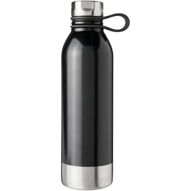 Perth 740 ml stainless steel sport bottle - Unbranded Solid black