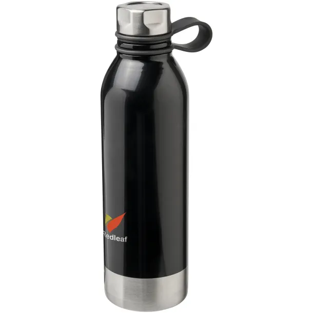 Perth 740 ml stainless steel sport bottle - Unbranded Solid black