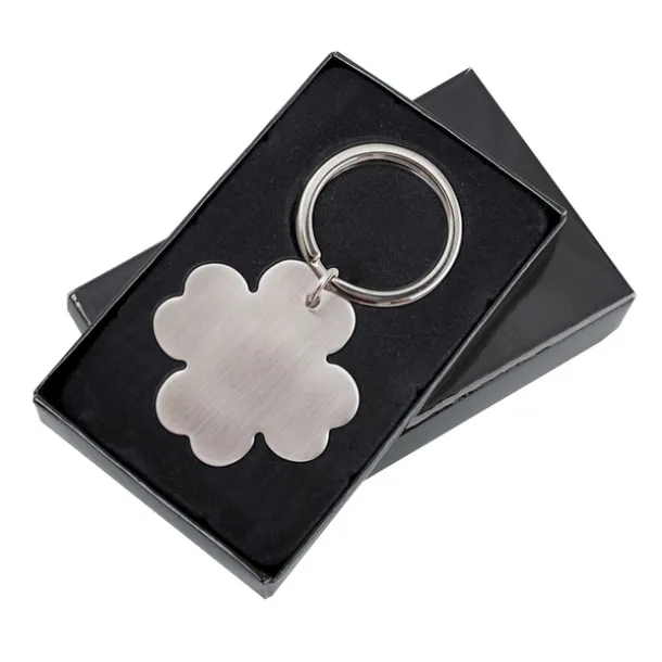 LEAF metal key ring Silver