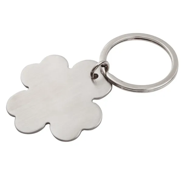 LEAF metal key ring Silver