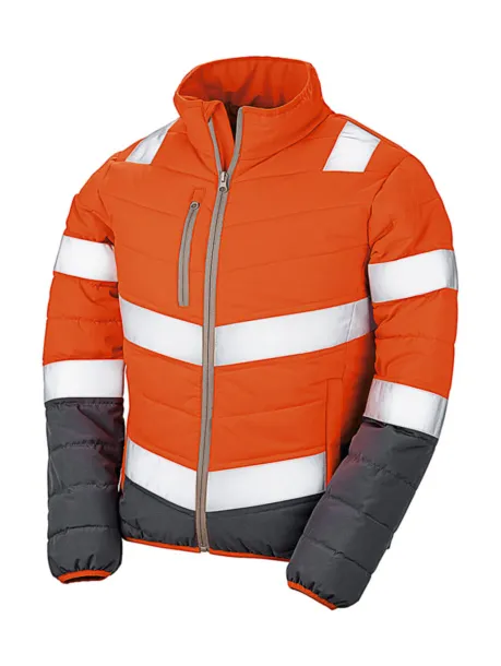  Women's Soft Padded Safety Jacket - Result Safe-Guard Fluo Orange Siva