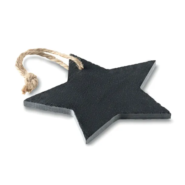 SLATESTAR Slate xmas hanger star Black