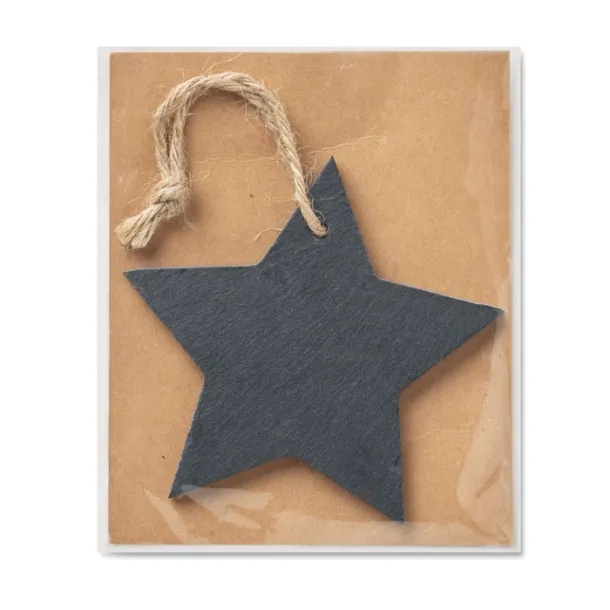 SLATESTAR Slate xmas hanger star Black