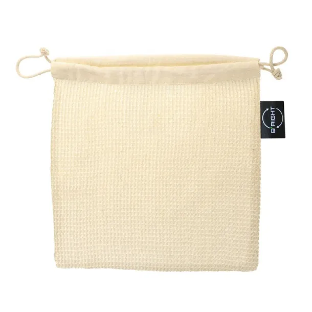  Cotton bag for fruit and vegetables B'RIGHT, small size beige