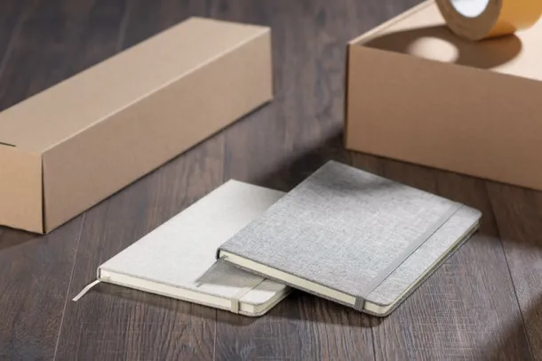 BIVELLO Recycled cotton notebook  A5 Siva