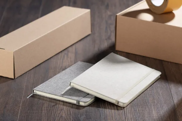 BIVELLO Recycled cotton notebook  A5 naturalny