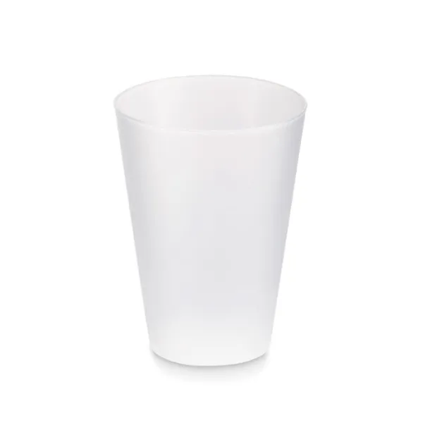 FESTA LARGE Frosted PP cup 300ml Transparent white