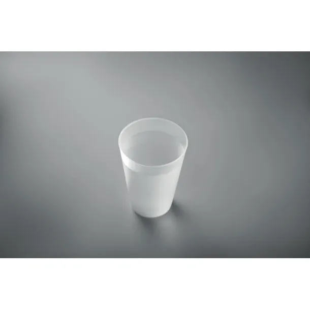 FESTA LARGE Frosted PP cup 300ml Transparent white