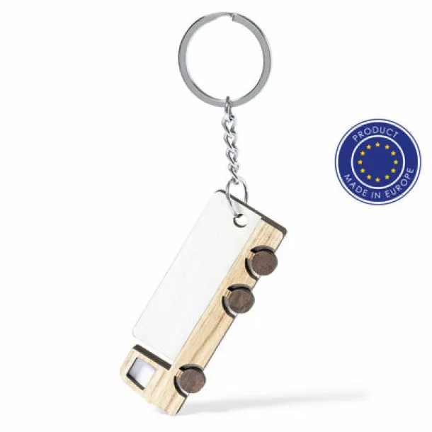  Wooden keyring "truck" neutral