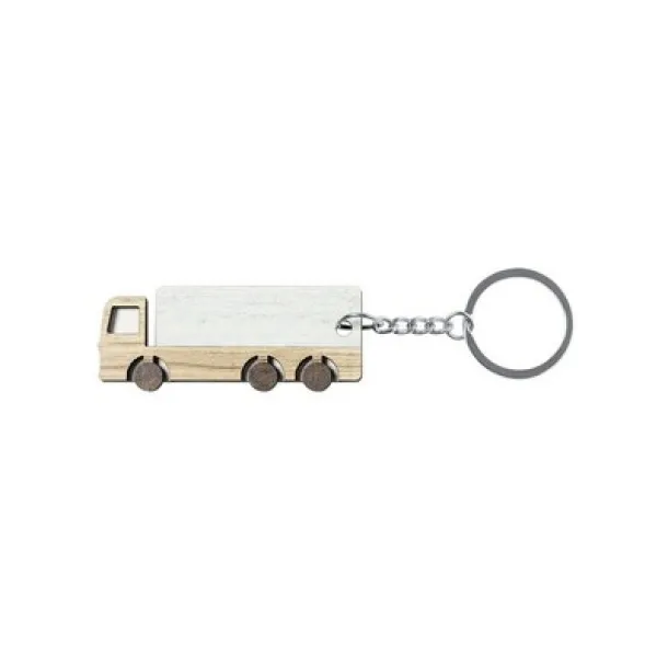  Wooden keyring "truck" neutral