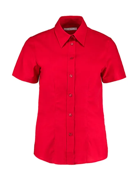  Women's Tailored Fit Workwear Oxford Shirt SSL - Kustom Kit Crvena