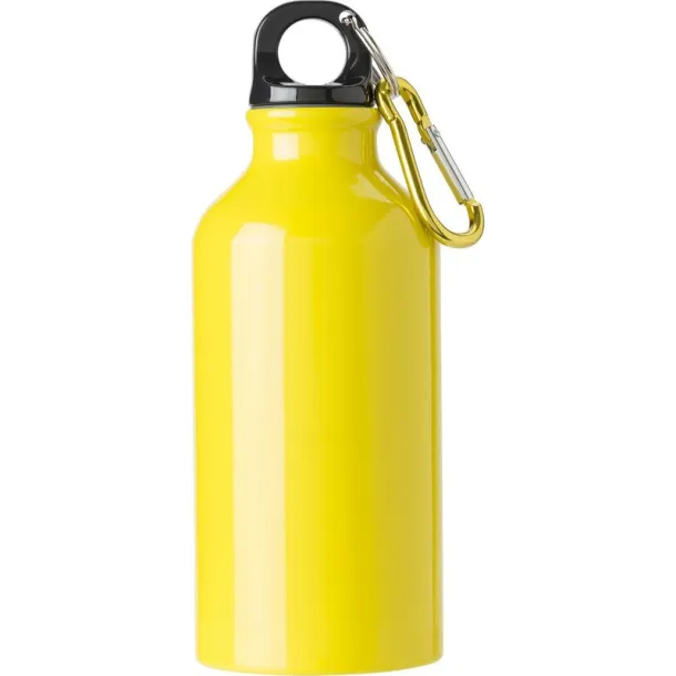  Sports bottle 400 ml with carabiner yellow