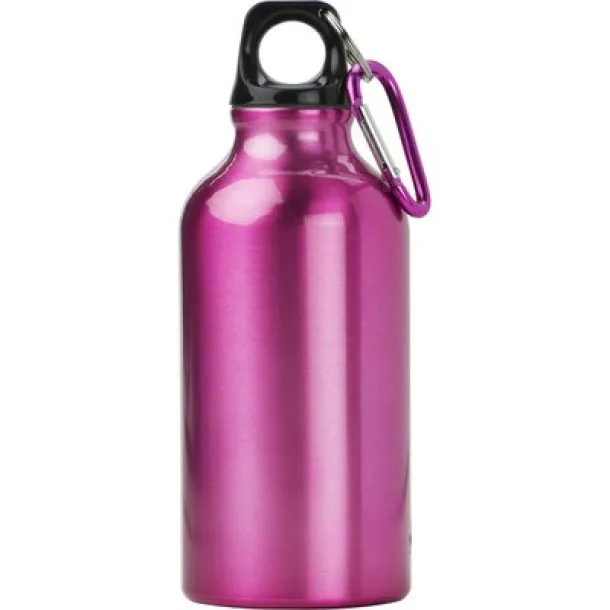  Sports bottle 400 ml with carabiner pink