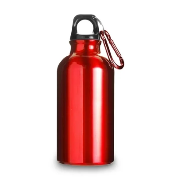  Sports bottle 400 ml with carabiner red