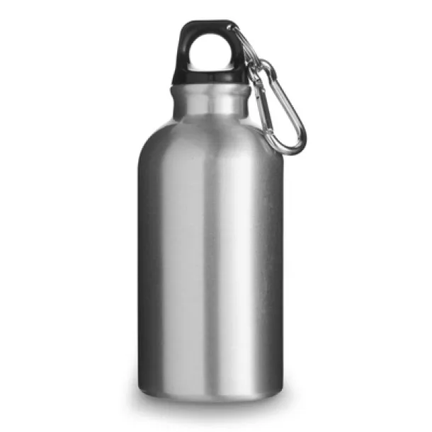  Sports bottle 400 ml with carabiner silver