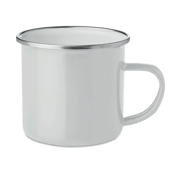 PLATEADO Metal mug with enamel layer White