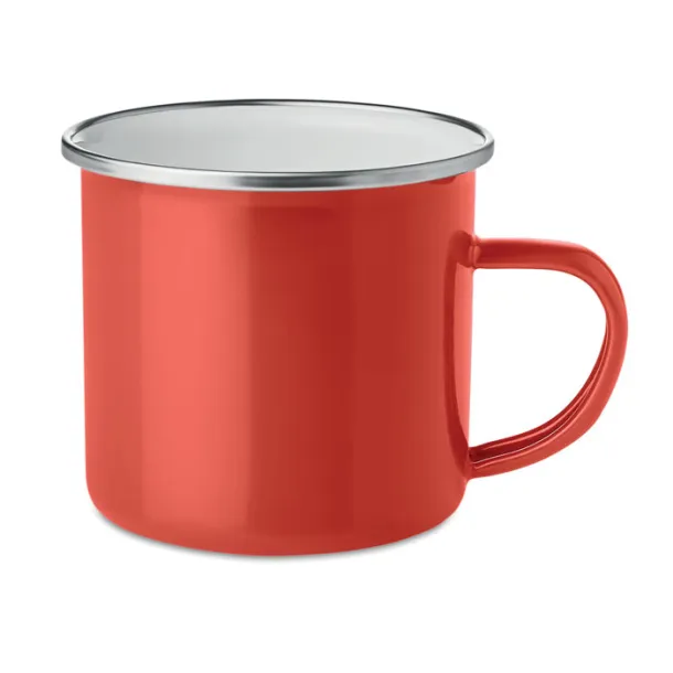 PLATEADO emajlirana metalna šalica, 350 ml Crvena
