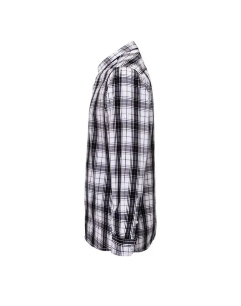  'GINMILL' CHECK - MEN'S LONG SLEEVE COTTON SHIRT - Premier Black White