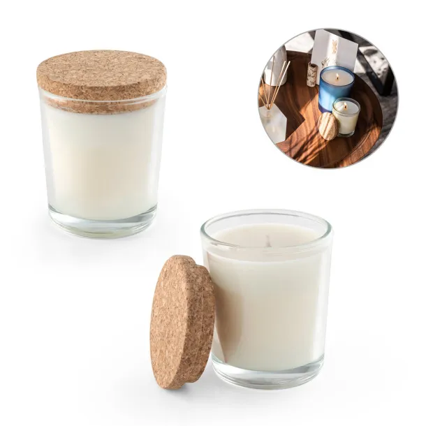 ZEN 80 Aromatic candle in a glass holder with a cork lid 80 g