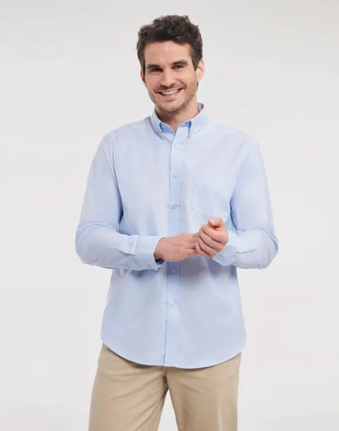  Men's LS Tailored Button-Down Oxford Shirt - Russell 