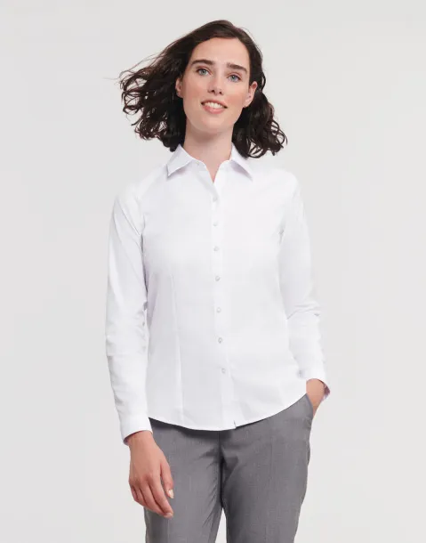  Ladies' LS Herringbone Shirt - Russell Collection