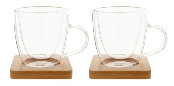 Mocaboo Set espresso šalica, 90 ml Prozirno Prirodna