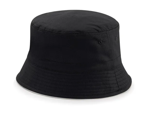  Reversible Bucket Hat - Beechfield Black Light Grey